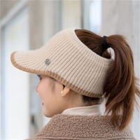 2021 czapki dla kobiet jesień zima sport puste Top czapki damskie dzianiny ciepłe czapka z daszkiem moda Running Golf Sun Hat 4